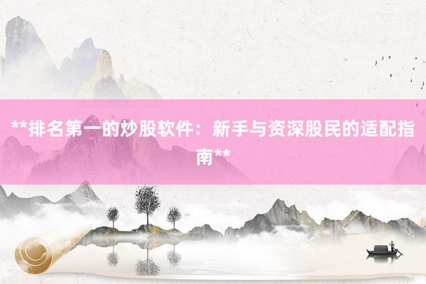 **排名第一的炒股软件：新手与资深股民的适配指南**