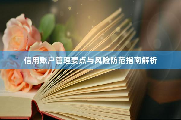 信用账户管理要点与风险防范指南解析