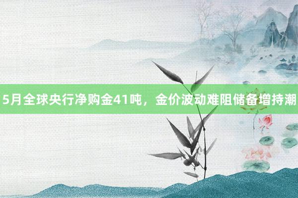 5月全球央行净购金41吨，金价波动难阻储备增持潮