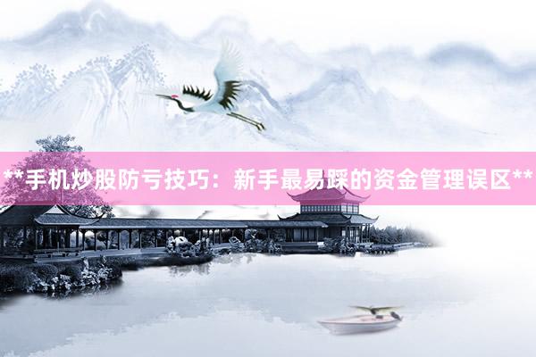 **手机炒股防亏技巧：新手最易踩的资金管理误区**